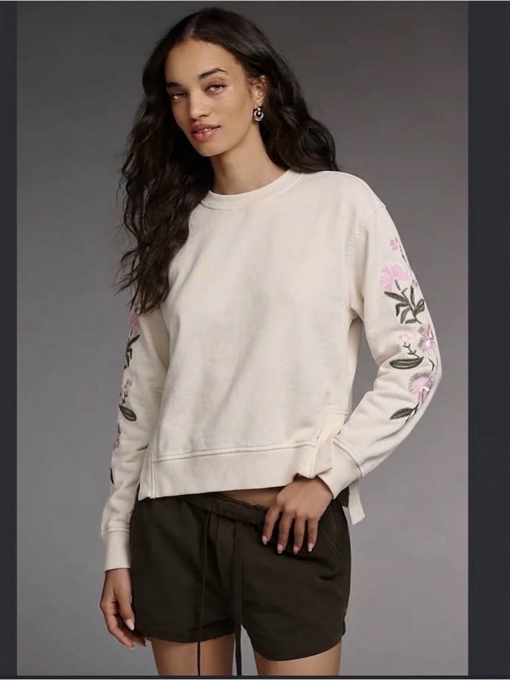Scotch & Soda Embroidered Floral Sweatshirt , XS